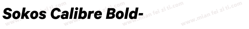 Sokos Calibre Bold字体转换